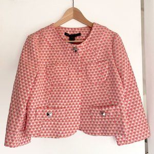 Marc by Marc Jacobs Honeycomb Jacquard Jacket in brightest coral NWT